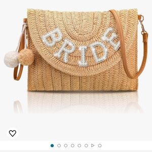 Bride embroidered clutch.